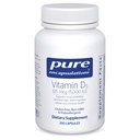 Pure Encapsulations Witamina D3 125 µg (5000 j.m.) - Suplement do wsparcia kości, stawów, piersi, serca, Colon i zdrowia immunologicznego * - z witaminą D - 250 Kapsułek