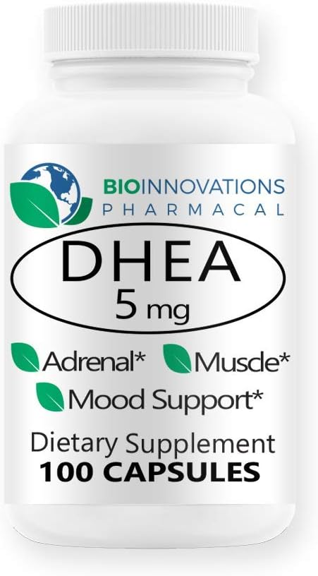 Mikronizowany DHEA 5mg - Wspiera zrównoważone poziomy hormonów dla odporności, Mózg, Kości, Metabolizm, Lean Body Mass, Promuje zdrowe starzenia