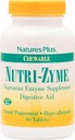 NaturesPlus Nutri Zyme - 90 Tabletki do rozgryzania i żucia, Flavor z mięty peppermint - Suplement Enzymu Wegetariańskiego z Bromelain & Papain, Natural Digestive Aid - Gluten- Free - 45 Służenia