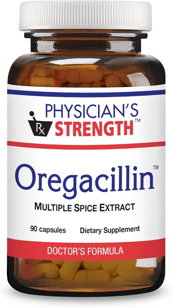 Physician's Strength Oregacillin - 90 Capsules - Multiple Spice Extract - Respiratory Health Support - 90 Servings