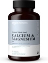 Elementy - organiczna cała żywność Wapń i magnez, Wegan, Gluten Free, 90 tabletek