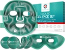 Medi klasa chłodzenie lód twarz maska i chłodzenie oko maska dla puffy oczu i Migrena Relief - Samo Care Face Ice Pack z ChillGel twarz maski technologii - chłodzenie twarzy maska, oczy i torby