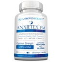Zatwierdzona nauka Anxietex Night - Łatwy niepokój i niezadowolenie, sen dobrze - Valerian, Kwiat Pasji, Rumianek - 30 Kapsułki - Vegan Supplement - Made in USA