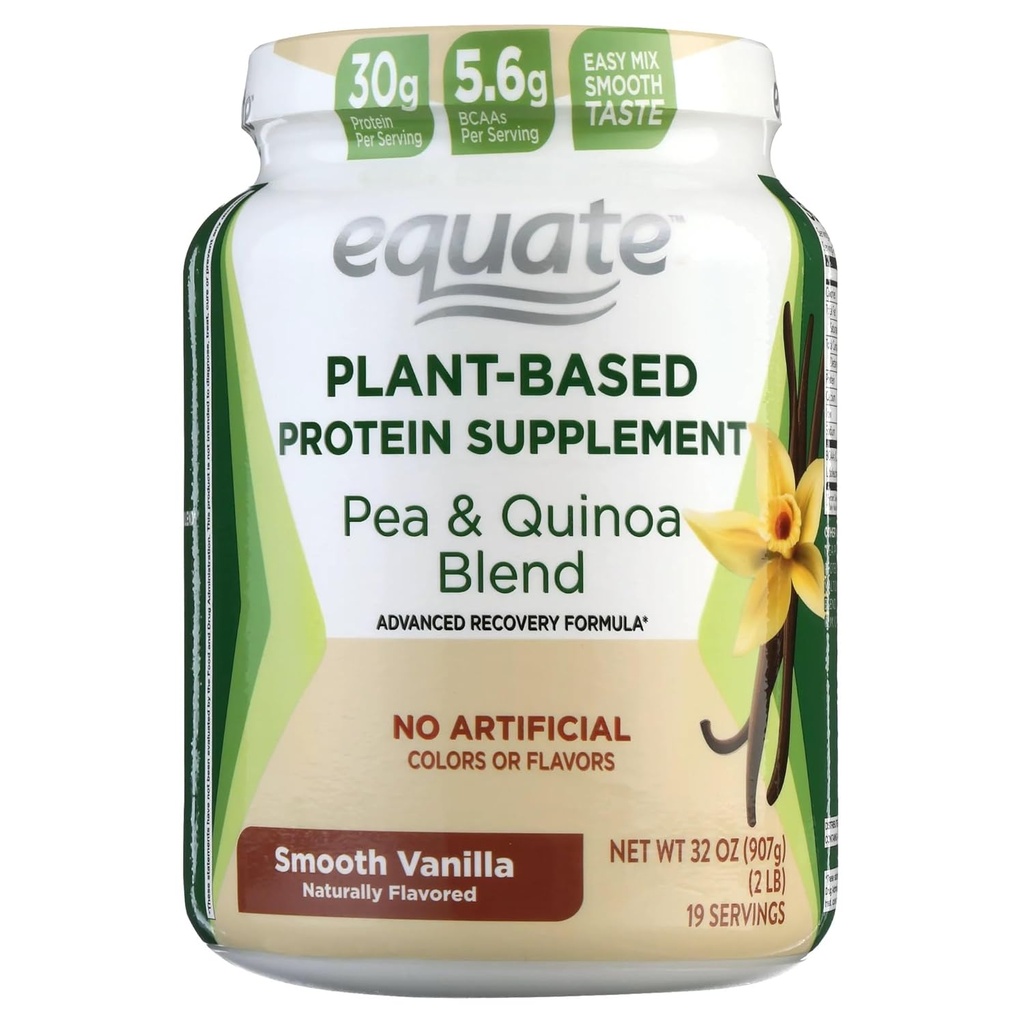 Neisian Equate New Plant- based suplement protein, gładka wanilia 2 Lbs