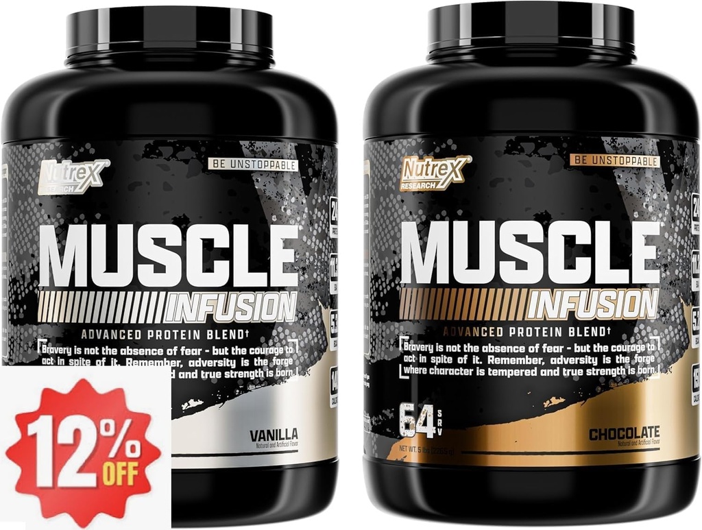 Serwatka w proszku, wanilia i czekolada Infuzja Mięśnie Serwatka Izolacja EAA & Hi BCAA dla Muscle Gain - 5 funtów - Muscle Builder for Men & Women, Sports Nutrition, Pyszny smak i tekstura