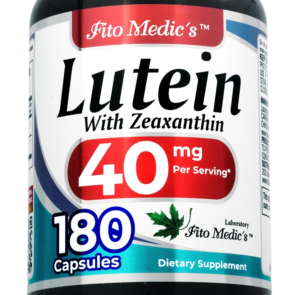 FITO MEDIC 's Lab Agregats 124; Lutein Agregat 124; 180 Capsules Agregat 124; 40 mg Agregat 124; Lutein 40 mg Agregates 124; Lutein and zeaksantyna Supplements Agregats 124; Concentrat Extract Agregat 124; Lutein 40 mg Agregat 124; Lutein and zeaksantyna Agregat 124; Zeaksantyna Agregat 124; Ultra High Absorption.