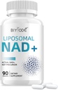 Suplement NAD z liposomalem Resveratrol - 900mg wzmacniacz NAD z Quercetin Phytosome for Energy, Focus & Healthy Aging - Wsparcie dla dorosłych 30 + - 80 Kapsułki, 40-Day Supply