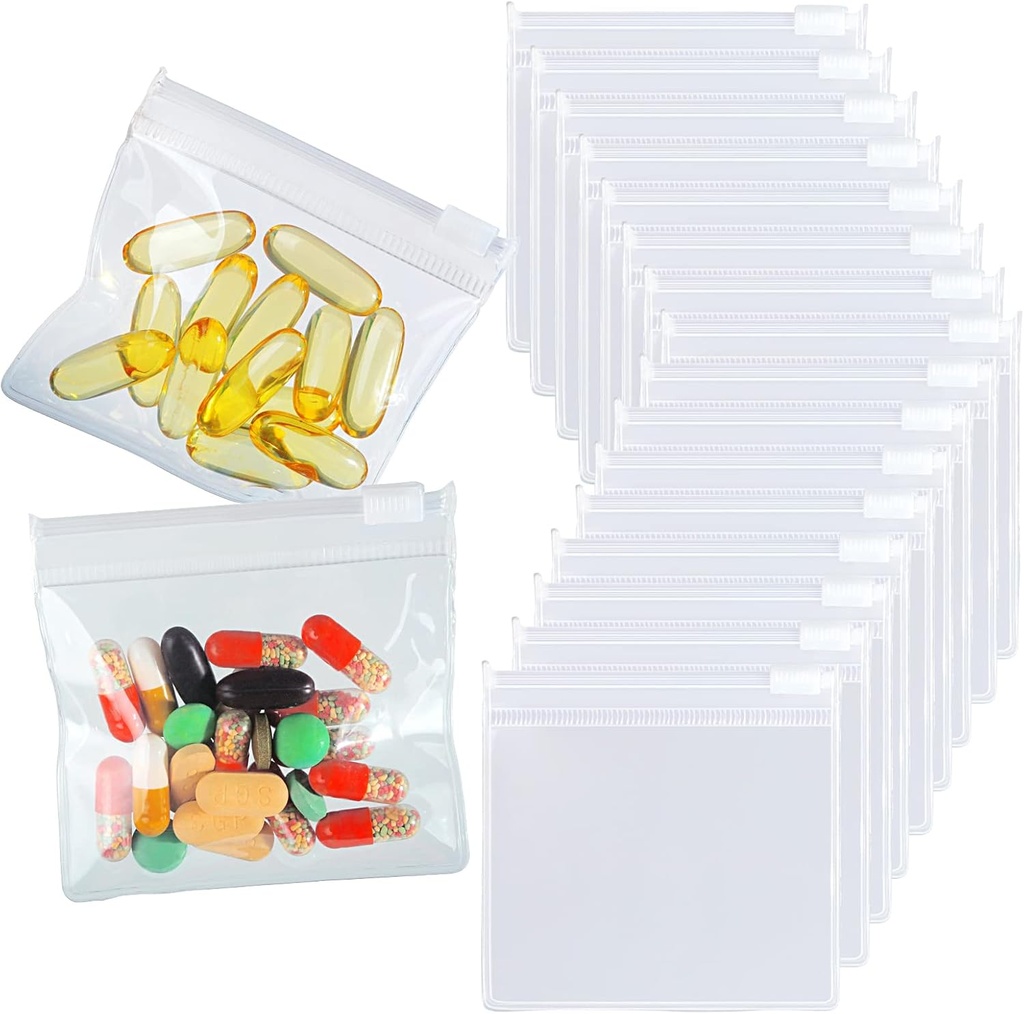 Pakiety Pouch Pouch Pouch Torby BPA Wolny Pill Bags 12mil 3 x 2,75 Inch Przezroczyste małe Zip jednorazowe worki narkotykowe Pieczęć Zipper Pouches dla Travel Medicine Organizator, Biżuteria, Małe części rzemiosła