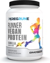 Białko Runner (Vanilla) - Proszek z białka na bazie plantacji do napojów i shakes - 21g Białko z 9 Esential Acids Amino - Post- Running Workout - GMP Certified Running Supplement - 30 Servings