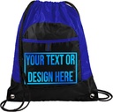 Zindywidualizowana torba na Cinch - Niestandardowe torby z logo, Siłownia Drawstring Bags - Rabat promocyjne przedmioty z logo - Mały worek Drawstring