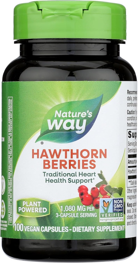 Nature Way Hawthorn Berries, 510mg 100 kapsułki