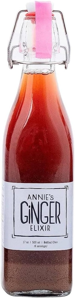 Annie 's Ginger Elixir, 17oz 1-Pack, Pure Natural Organic Tonic Ginger Shot, Digestive Cleanse zwiększa odporność, Daily Gut Health and Wellness, Napoje Non-GMO