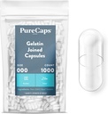 PureCaps USA - Puste kapsułki żelatynowe Rozmiar: 000