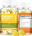 60 Hrabia Glycinate Magnezu Gummies 400mg w / suplement Ashwagandha - Sugar Free Cynk Magnezu Glycinate Supplement Ashwagandha Gummies dla dorosłych Flavor ananasowy