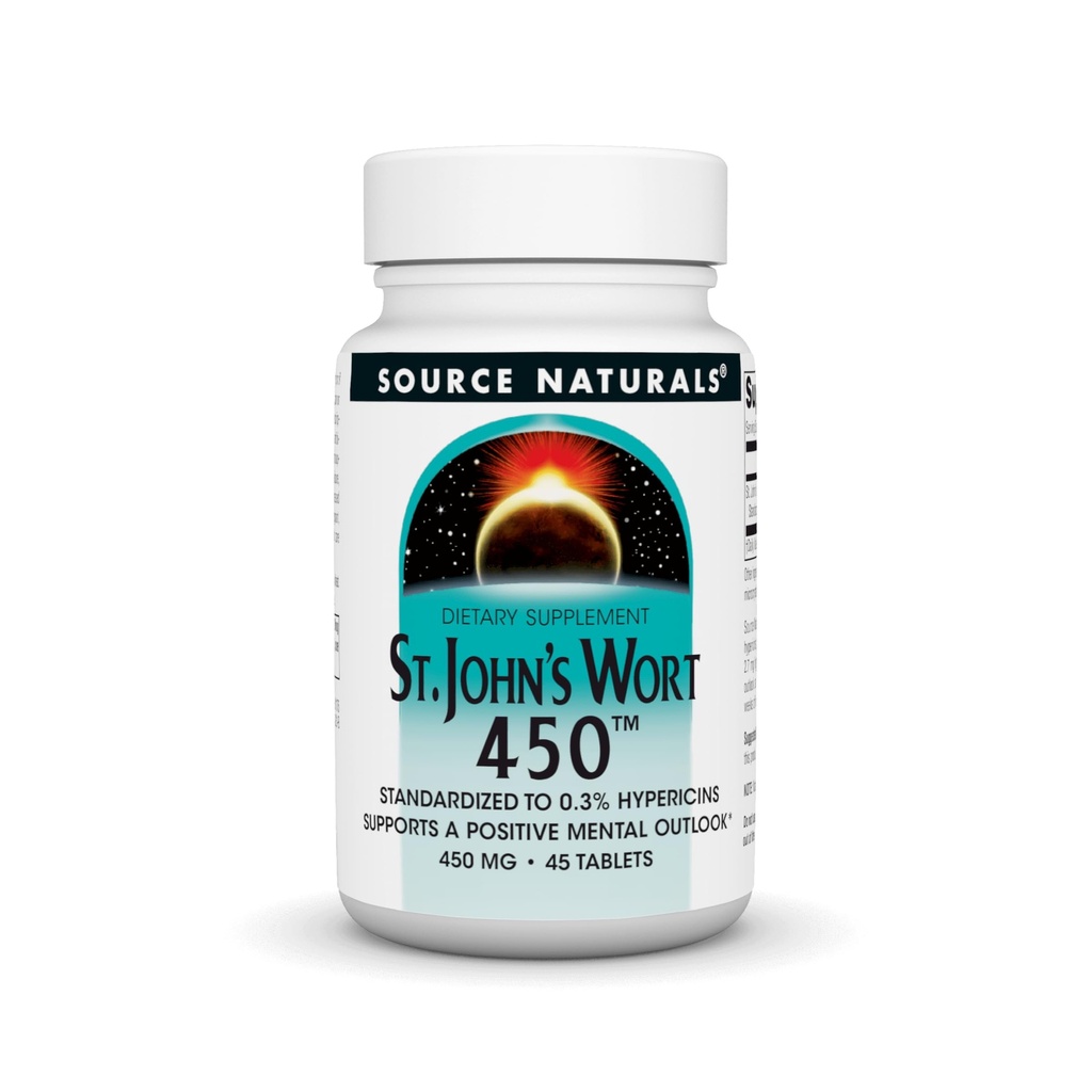 Źródło Naturals St. John 's dziurawiec 450 mg