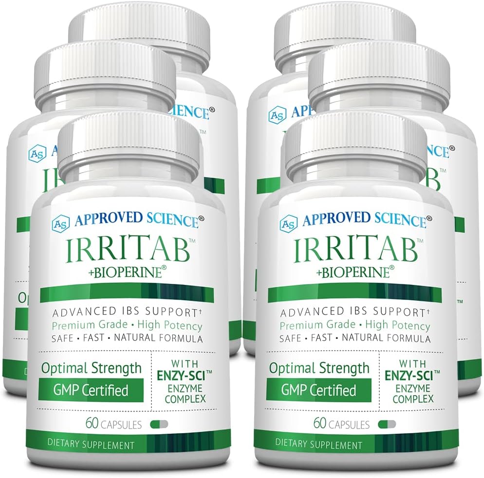 Zatwierdzona Nauka Irritab - Natural Digestive Enzyme Support - Support Total - 6 Miesiące Dostawy