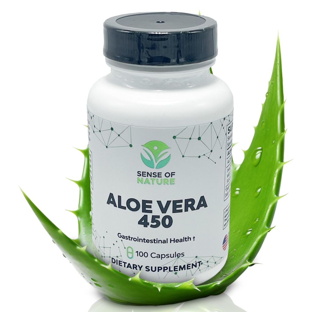Aloe Vera 450 Kapsułki Organiczne 124; Nie-GMO Aloe Vera Pigułki 124; Wykonane z USDA Organic Aloe Vera Suplementy 124; Digestive & Joint Supplement Supplement