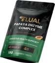 LUAL Papaya Enzym Complex - Tabletki do żucia z Papain, Bromelain & Digestive Enzymy - Pomaga w trawieniu i odżywianiu Wchłanianie - Natural Papaya Flavor - 180 Count