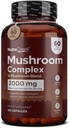 Grzyb kompleks 124; Grzyb Cordyceps, Reishi, Shiitake, Maitake i Lions Mane Supplement. 10- Mushroom Suplement do wsparcia umysłu i ciała 124; 180 Mushroom Kapsułki