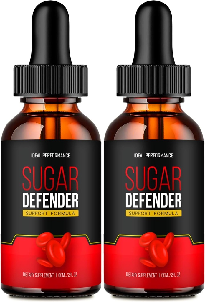 IDEAL Performance Sugar Defender Drops, Sugar Defender Supplement Liquid Drops - maksymalna moc, SugarDefender Health and Wellness All Natural Formula, SugarDefender Liquid Reviews (2 Pack)