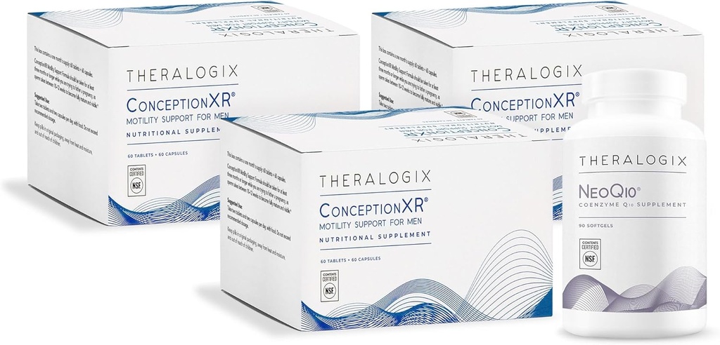 Theralogix ConceptionXR Motility Support Formula + NeoQ10 Bundle, 270 Liczba (opakowanie po 4)