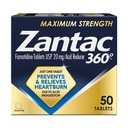 Zantac 360 tabletek o maksymalnej mocy, 50 sztuk, zapobieganie oparzeniom serca i ulga, 20 mg tabletek