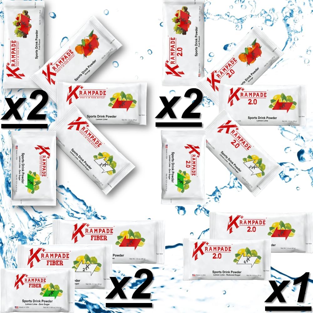Krampade Electrolytes Powder Potasu Suplement - 2000 mg K +, > 2X Więcej niż wody kokosowej 124; Rampa Ulgi i Zapobieganie 124; Pakiety proszku nawadniającego