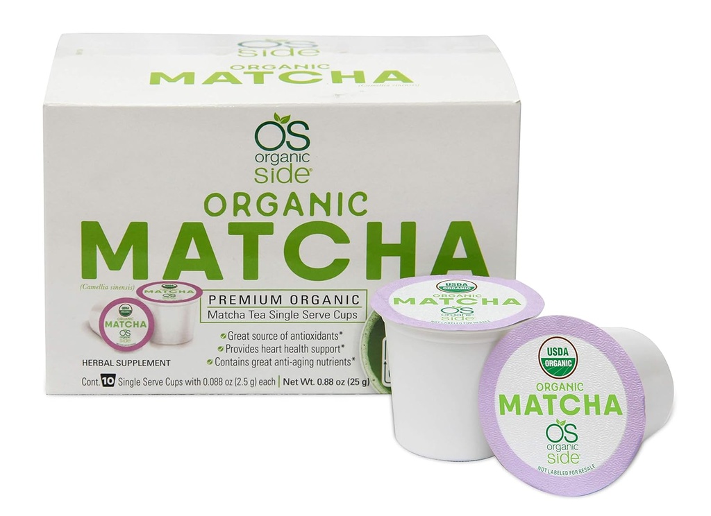 greenside Detox Herbal Tea Single Serve Cups Matcha - Zawiera przeciwstawne składniki odżywcze i przeciwutleniacze - Ziołowe suplementy ciała - Razem 20 Cups (3- gram Serving / cup)