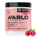Harlo - Malina Salt Electrolyte Drink Mix z Kolagenem Bydlęcym i Kreaty- Kreatyna Monowodzian Proszek - Energy Drink Proszek - Wstępny trening Proszek - Bez cukru Napoje energetyczne - Po treningu Odzysk