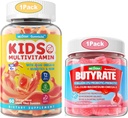 Dzieci Multiwitaminowe Gummeje z żelaza + Gummeje Butyrate z Probiotic + Prebiotic + Postbiotic