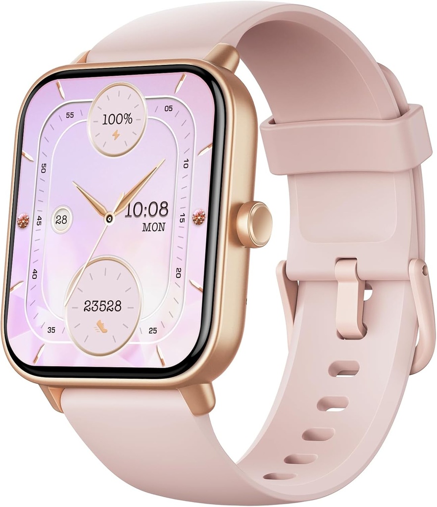 Fitpolo Smart Watch for Women,1.8" Touchscreen Fitness Tracker Bluetooth Call Alexa SpO2 Heart Rate Monitor Sleep Calorie Step Counter Waterproof Activity Tracker and Smartwatch for Android iPhone