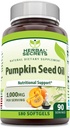Herbal Secrets Pumpkin Seed Oil 1000 Mg Supplement Agregat 124; 180 Softgels Agregat 124; Non-GMO Agregat 124; Gluten Free Agregates 124; Made in USA