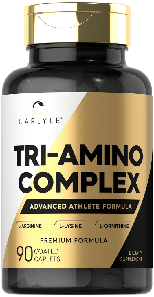 Carlyle Tri- Amino L- Arginine L- Ornitine L- Lysine Supplement Agregat 124; 90 Caplets Agregat 124; Vegetarian, Non-GMO, Gluten Free