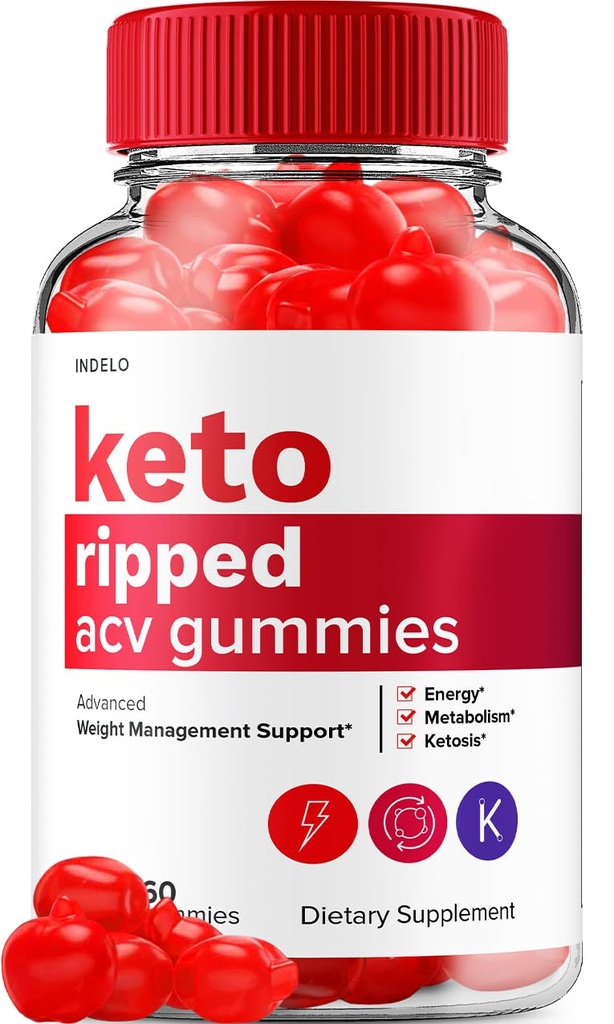 Keto Ripped ACCV Gummies - Advanced Ripped Keto + ACV Weight Management Gummies Jabłko Cydr Wyrywana ACCV Gummies Suplement diety Recenzje Extra Siła (60 Gummies)