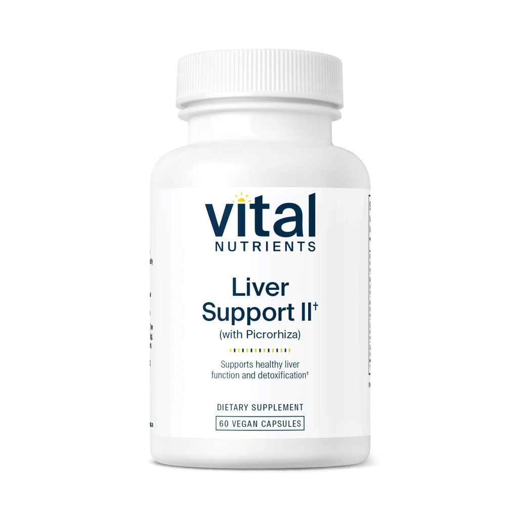 Vital Nutrigents Liver Support II with Picrorhiza, Milk Thistle and Curcumin Equipment 124; Vegan Supplement Equipment 124; Herbal Combination to Support Healthy Liver Function * Equipment 124; Gluten, Dairy and Soy Free Equipment 124; 60 kapsułki