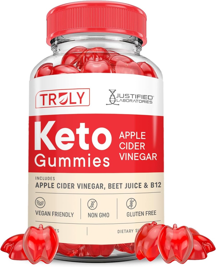 Truly Keto ACV Gummies Advanced Formula 1000MG Truly Keto Gummies Jabłko Cydr Ocet skomponowany z Pomegranat Sok buraczany proszek B12 Vegan Non GMO 60 Gummys