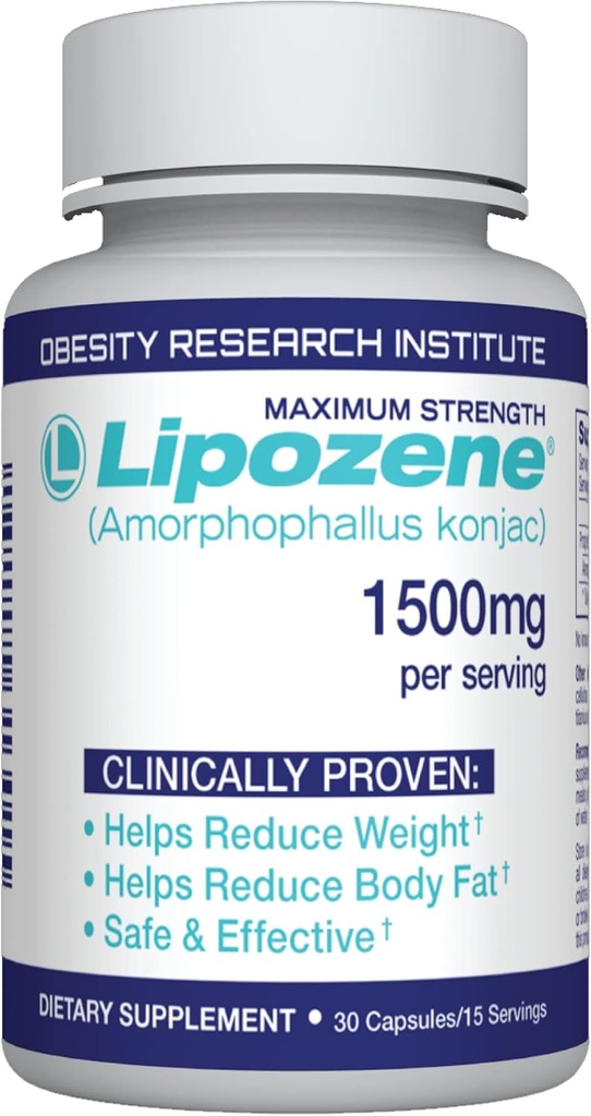 Lipozene ® Dieta Utrata masy ciała Suplementy - 1 butelka 30 Kapsułki -