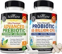 65 Miliard CFU Daily Probiotic Supplement (1 miesiąc dostaw) Plus Advanced Prebiotic Gut Health Supplement (1 miesiąc dostaw)