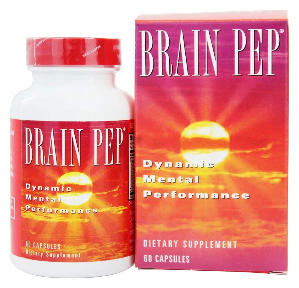 Naturalna równowaga mózgu Pep 124; Suplement funkcji mózgu z Ginkgo Biloba, Kola Nut 124; Pomaga wspierać ulepszoną pamięć, Focus & Mental Clarity 124; 60 Kapsułki