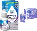 TeraTears Extra suche krople do oczu, 2 Count & Nice 'n Czyścić 100 SmudgeGuard soczewki Wipes Bundle