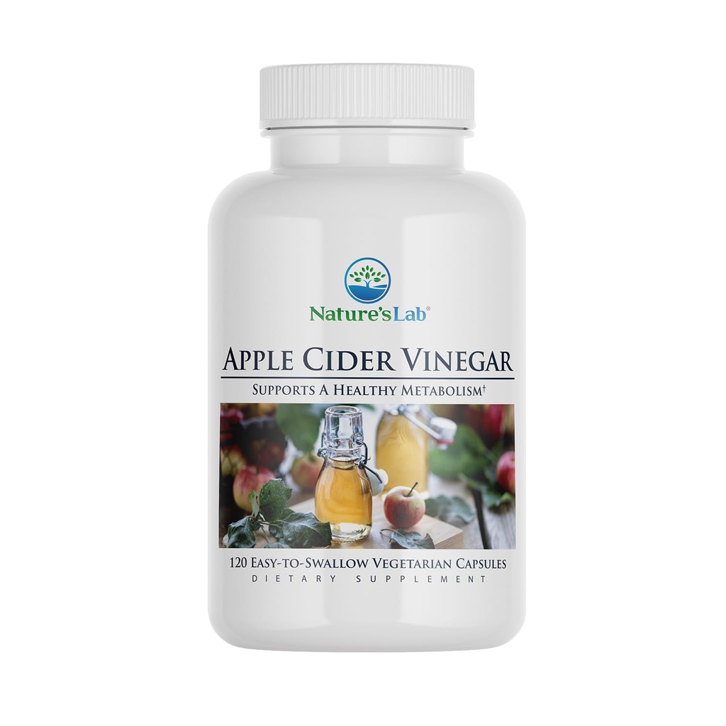 Natural 's Lab Jabłko Cydr Ocet 1200mg z chromem - 120 Kapsułki (60 Day Supply)