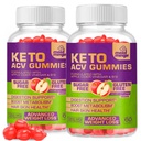 Keto ACV Gummies Gluten & Cugar-Free Jabłko Cydr Gummies do zaawansowanej utraty wagi - Rapid Fat Burner Suplement diety dla kobiet mężczyzn - 60 Gummies (1000MG) (2- Pack)