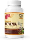 NANOWELL Hovenia- RX Ostrze mleczne - Suplement do wsparcia wątroby z 80% Silimaryna Mleko Thistle Seed Extract - 120 Tabletki, 30 Day Supply