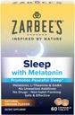Melatonina Zarbee 5mg, suplement do snu L- Theanine + GABA do promowania spokojnego snu, naturalny aromat pomarańczowy, tabletki do żucia dla dorosłych w wieku 12 lat, 60