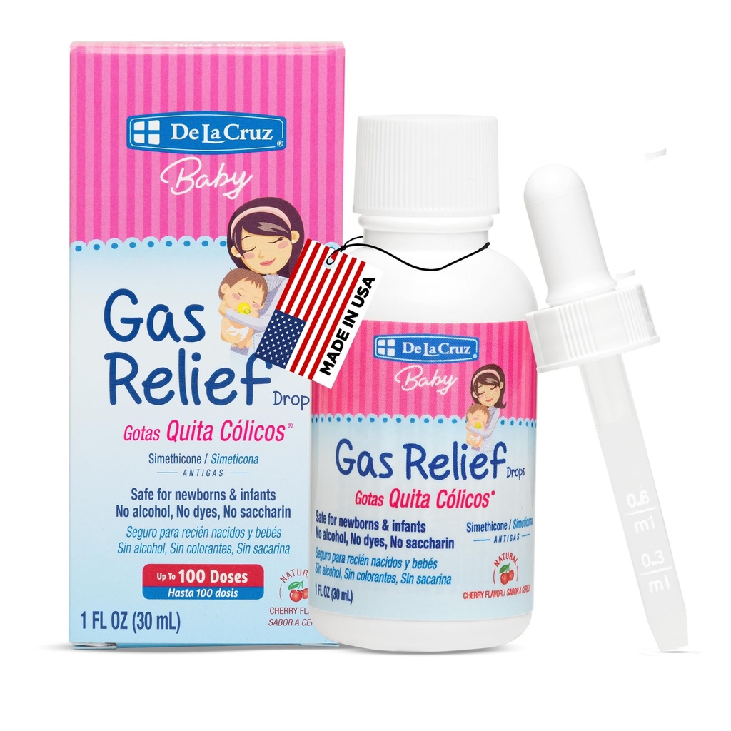 Krople gazowe dla niemowląt - Quita Cólicos Noworodki gazowe z Simeticonem - Bezpieczne krople kolowe dla noworodków 1 FL. OZ. (30 ml)