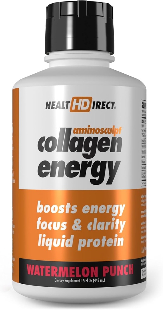 ZDROWIE BEZPOŚREDNIE AminoSculpt Collagen Energy, Pomegranat arbuzowy 15 fl oz Liqu
