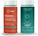 iwi Life Vegikrill & Joint Omega-3 Bundle, 30 Służenie, Vegan Plant- Based Algae Omega 3, Kryll & Fish Oil Alternative, No Fishy Aftersmast