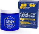 NATURAL STAKS Magtech Magnezu Lemoniada Drink Mix + Lions Mane Mushroom Supplement Bundle - Wspomaga Relaks, Zdrowie i Pamięć mózgu * - 50 Służenia