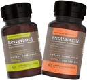 Endurance Products Resveratrol Supplement - Ekstrakt ze Skóry Winogron i ENDUR- ACIN 250mg Niacyna - Rozszerzone uwalnianie dla optymalnej absorpcji i Low- Flush